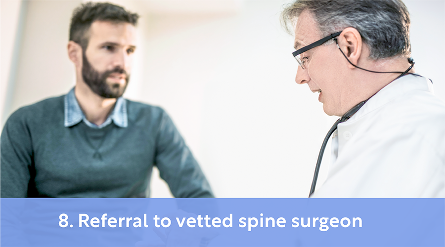 Referral To Vetted Spine Surgeon