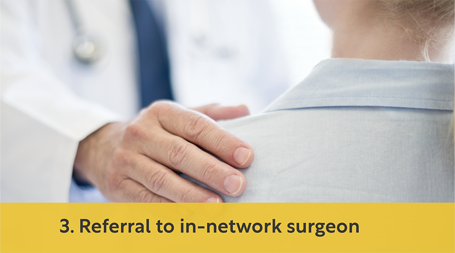 Referral To In-network Surgeon